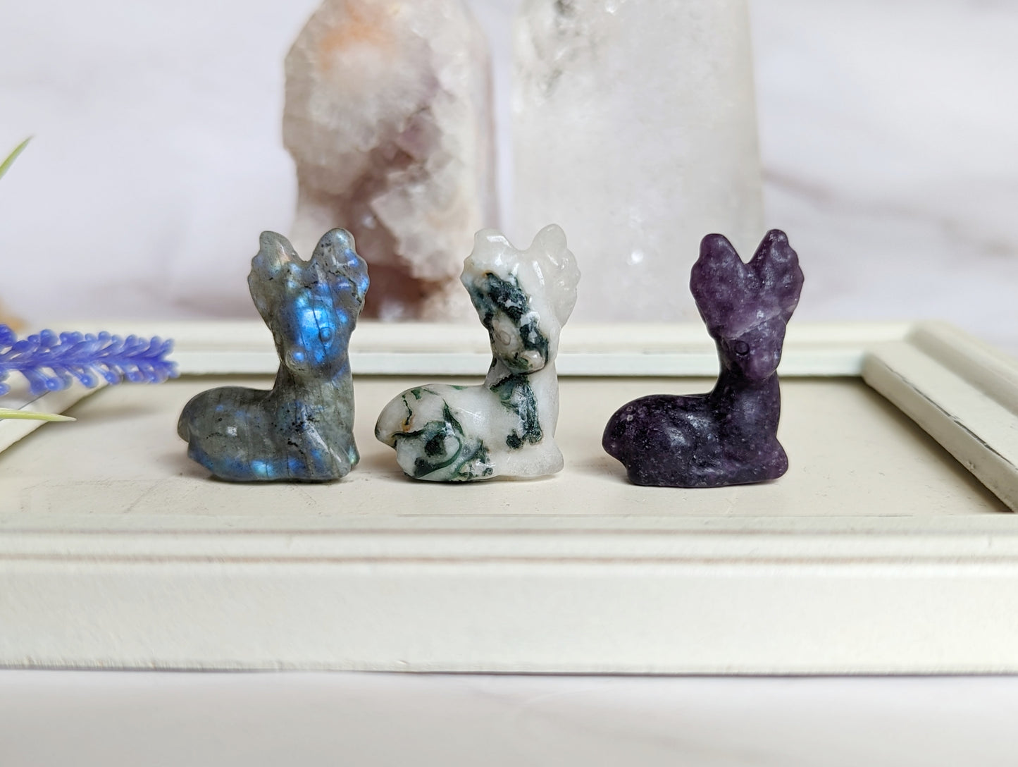 Mini Crystal Deer Figure