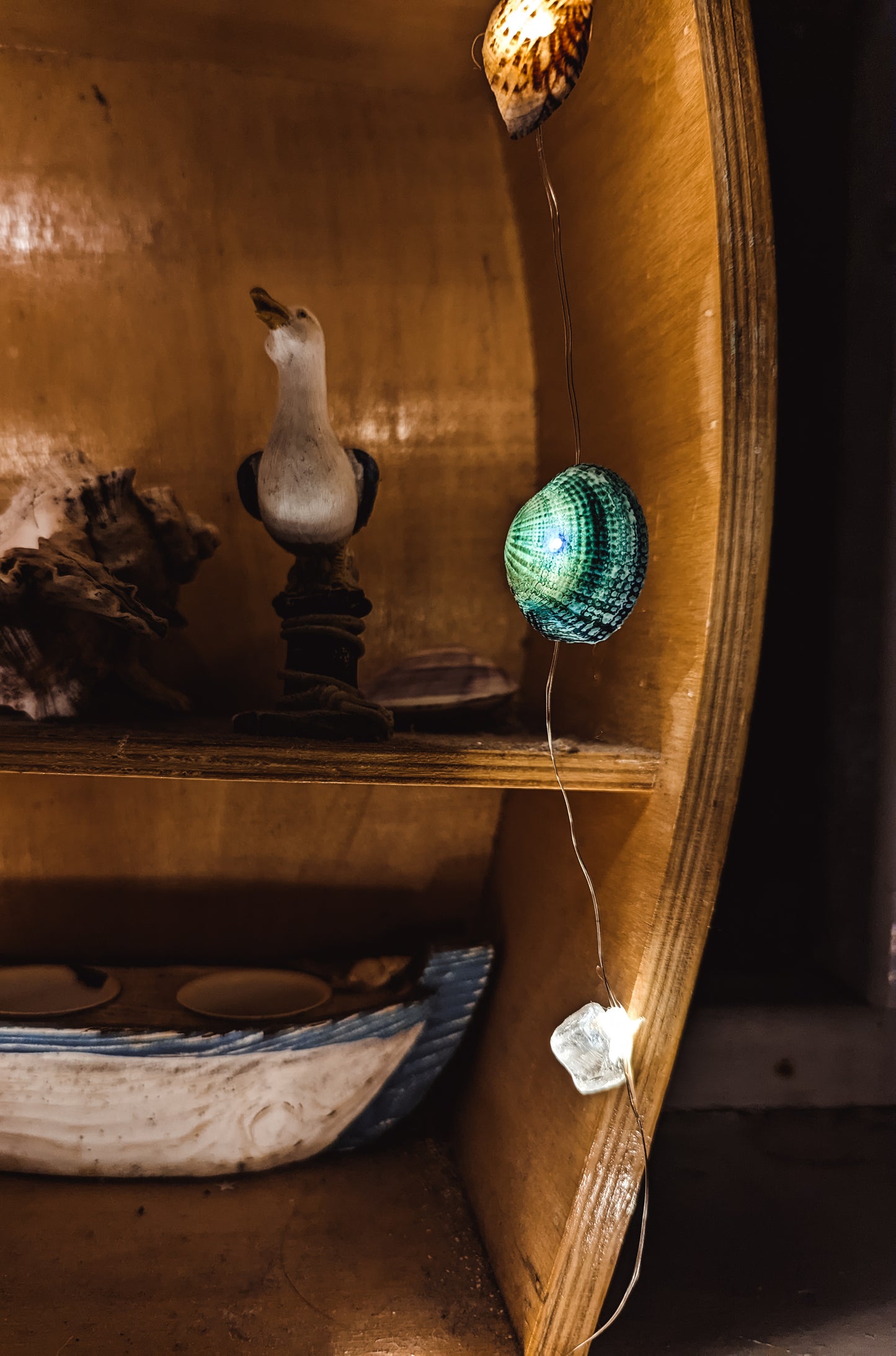 Seashell and Crystal String Lights