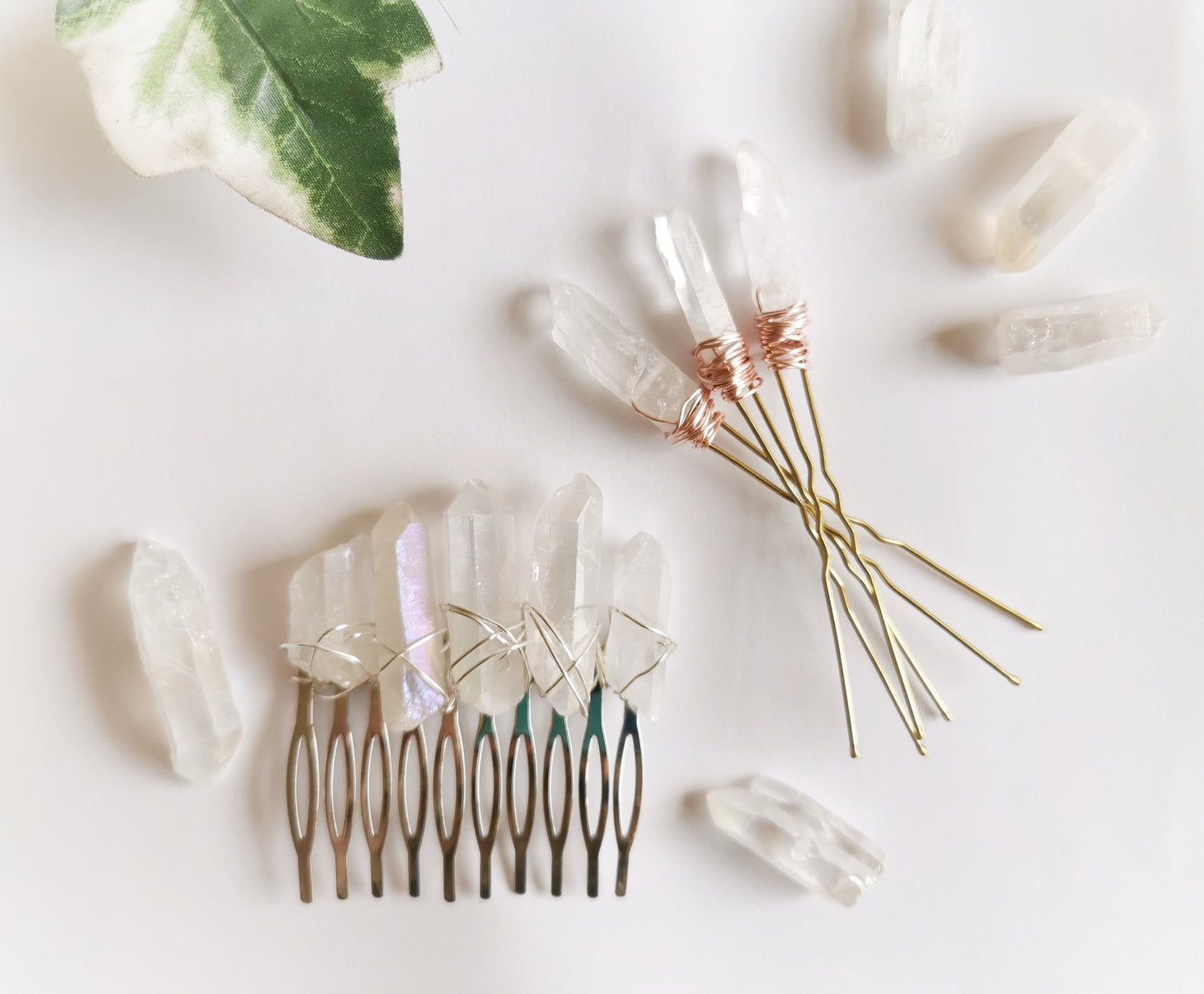 Clear Quartz Hair Pin