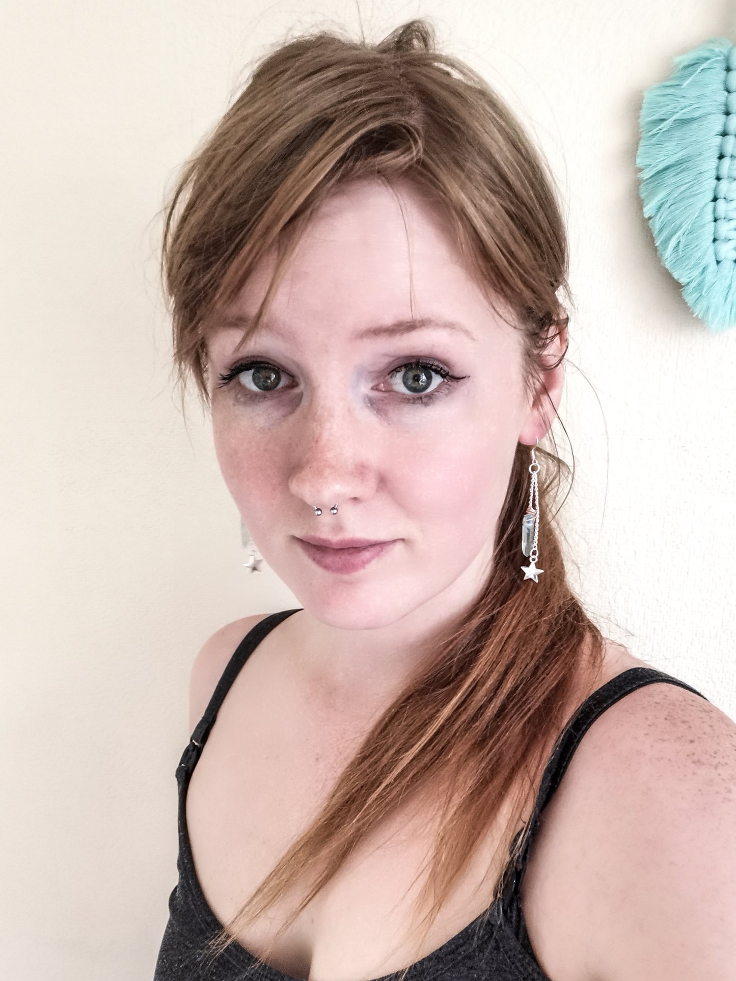 Star and Crystal Earrings