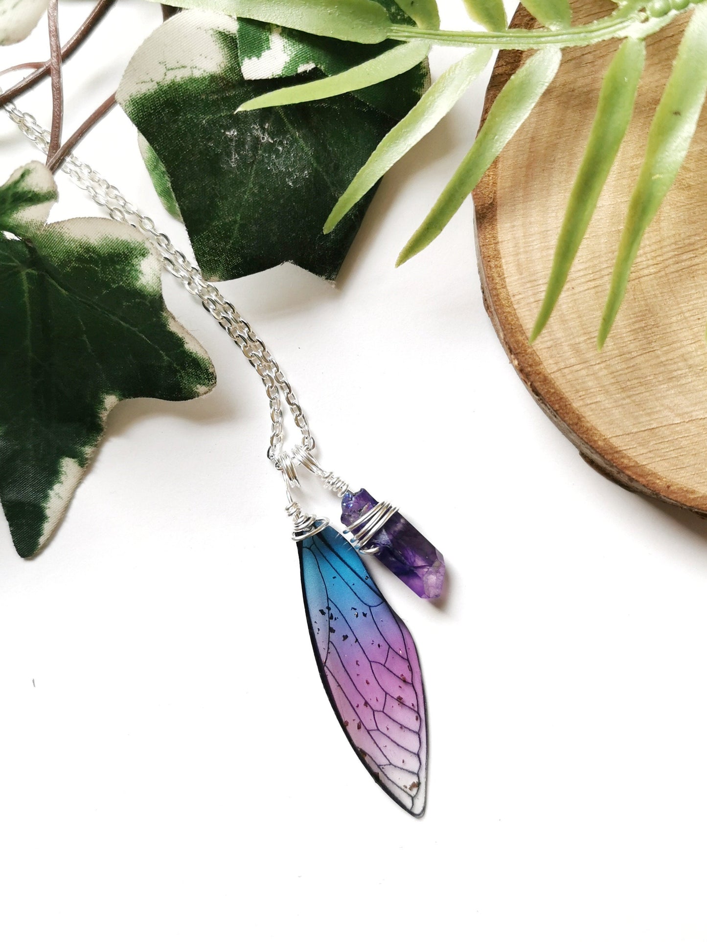Fairy Wing Crystal Necklace