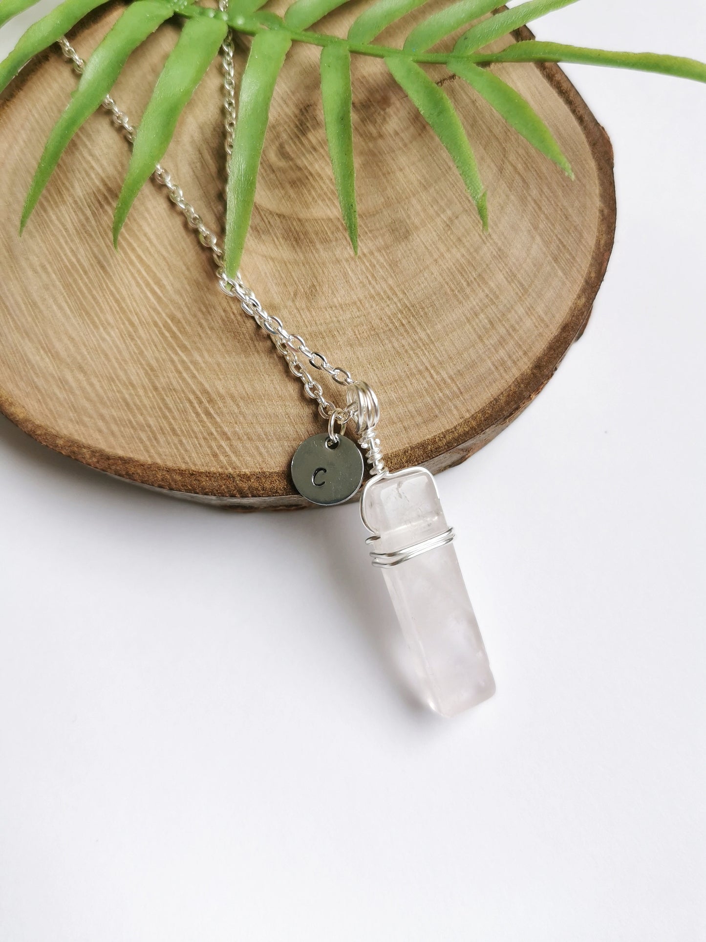 Personalised Rose Quartz Necklace