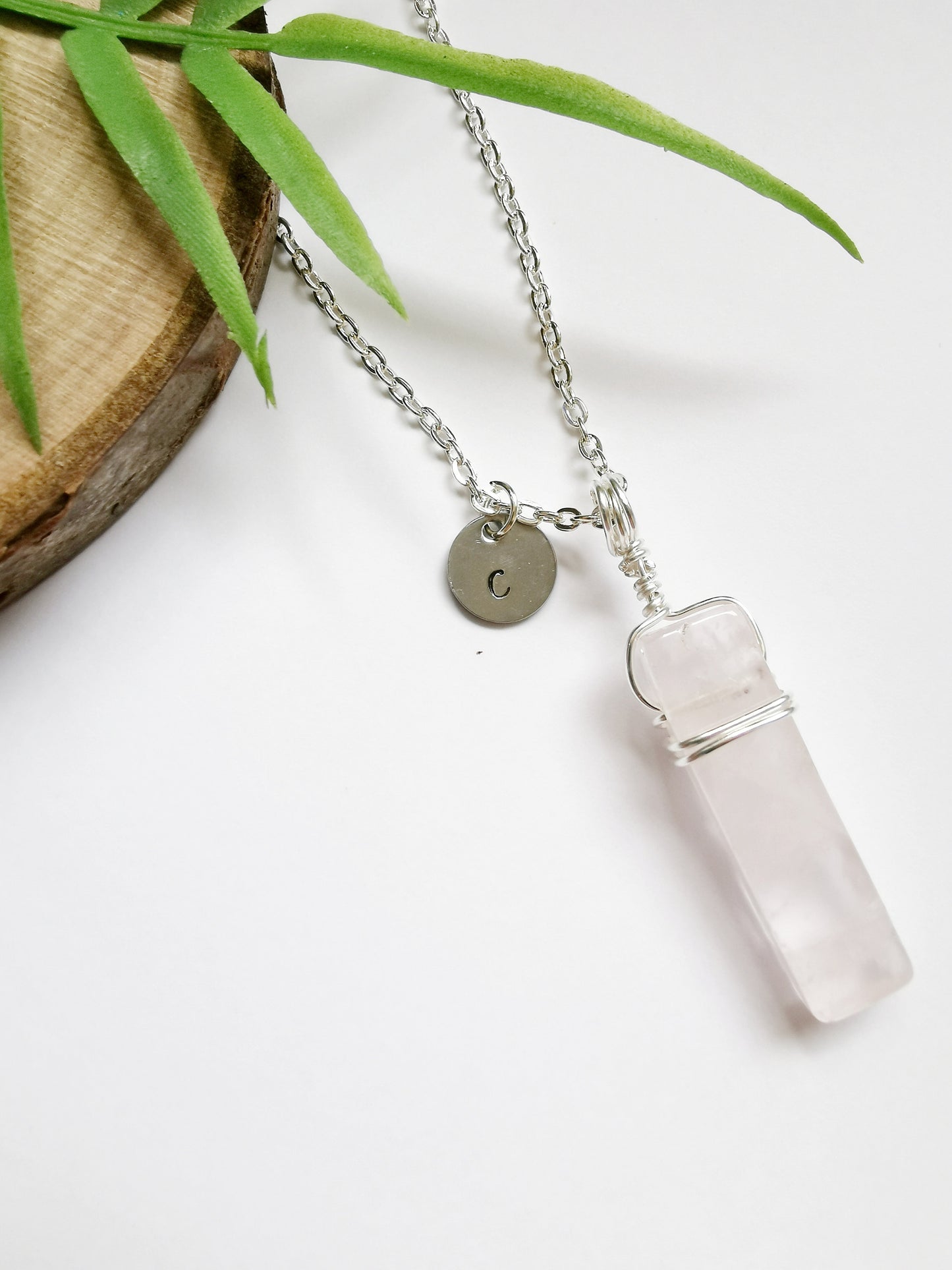 Personalised Rose Quartz Necklace