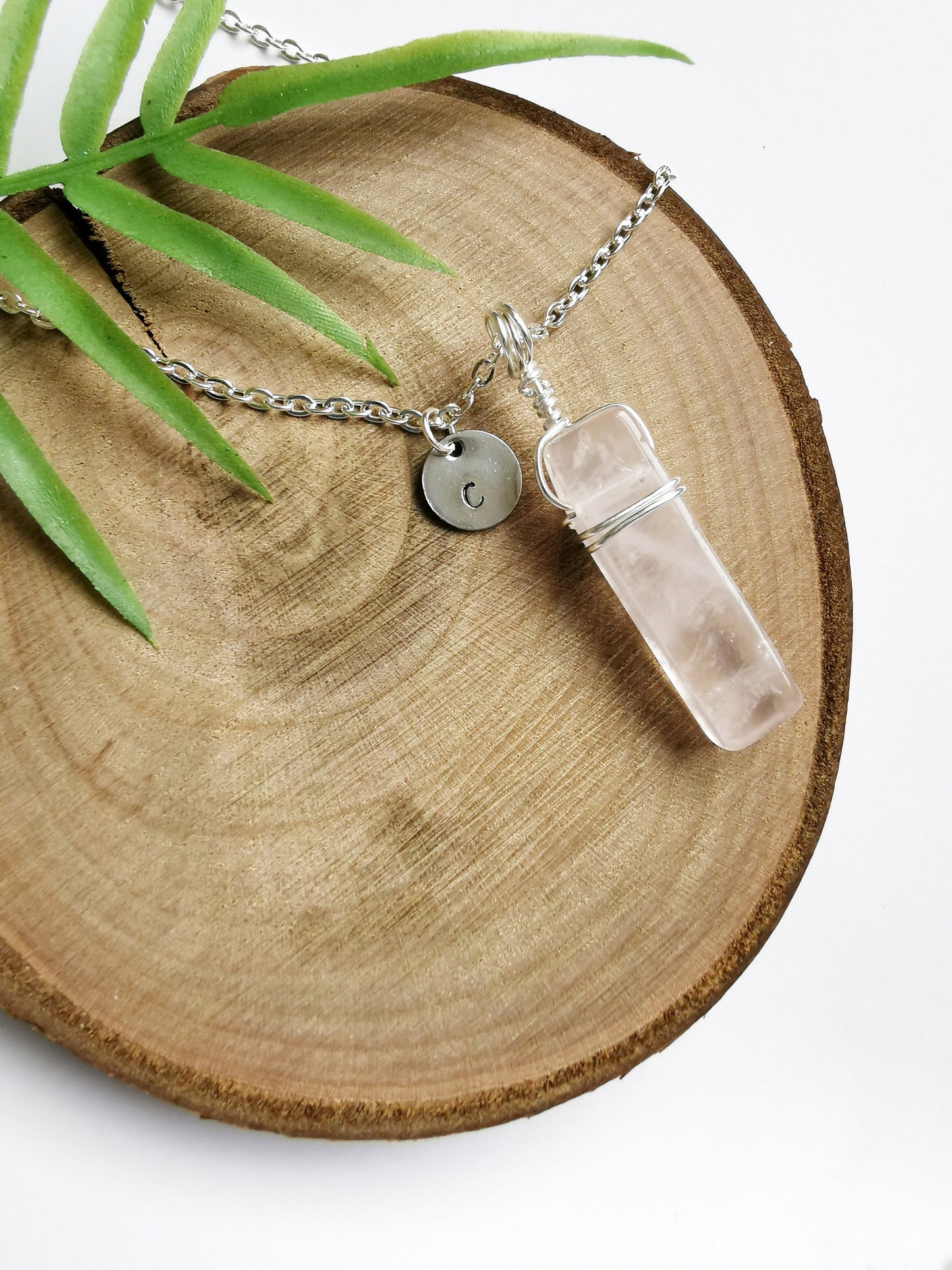 Personalised Rose Quartz Necklace
