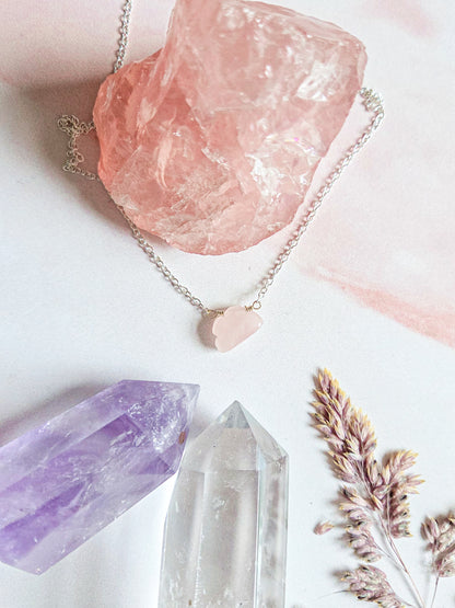 Rose Quartz Cloud Necklace