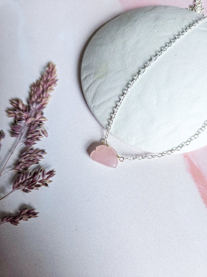Rose Quartz Cloud Necklace