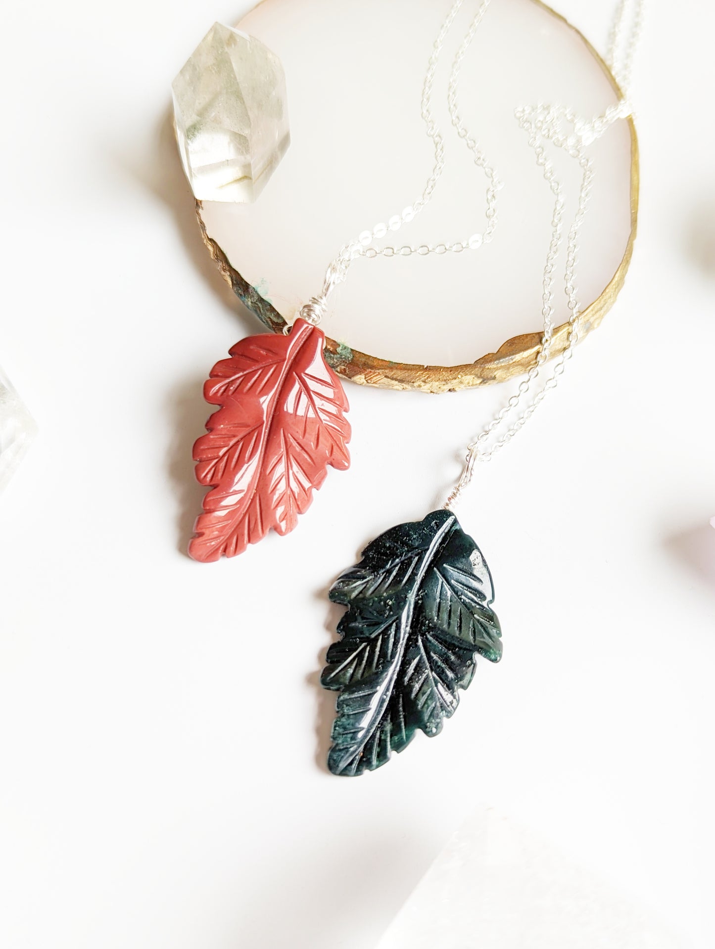 Crystal Leaf Necklace