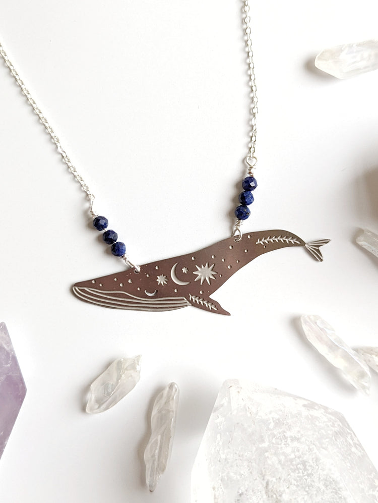 Lapis Lazuli Whale Necklace