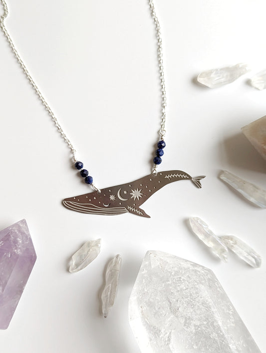 Lapis Lazuli Whale Necklace