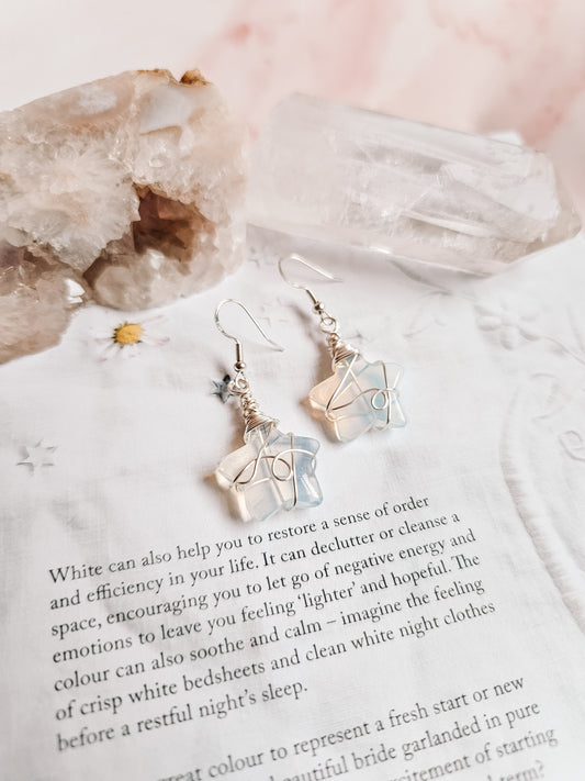 Opalite Star Earrings