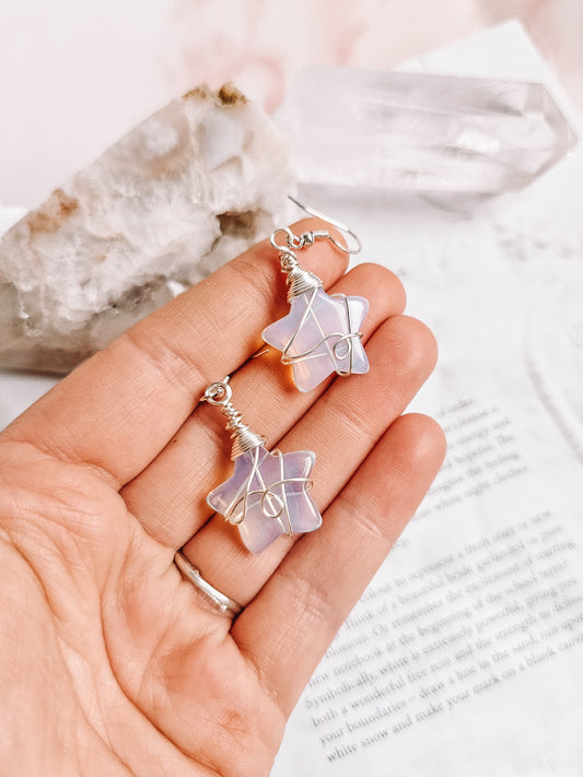 Opalite Star Earrings