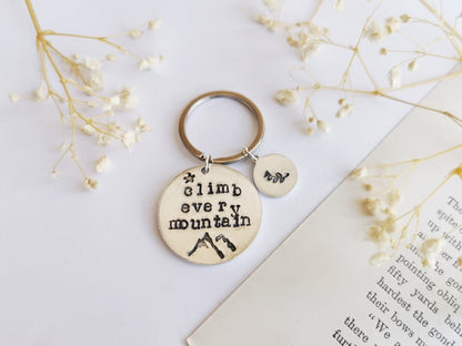 Climb Every Mountain Keyring