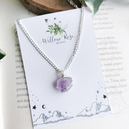 Raw Amethyst Necklace