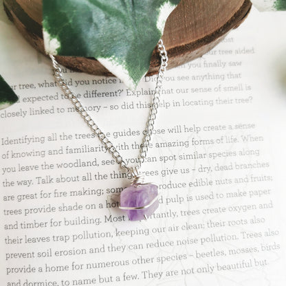 Raw Amethyst Necklace