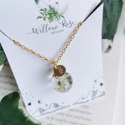 Flower Globe Necklace