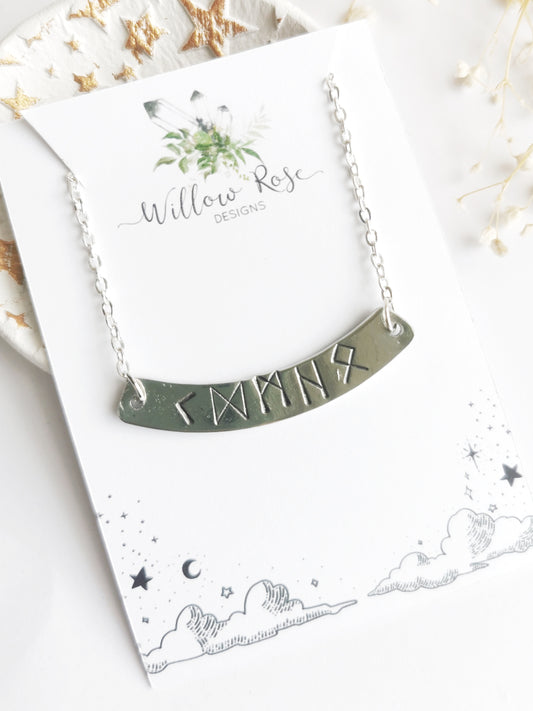 Viking Rune Pewter Necklace