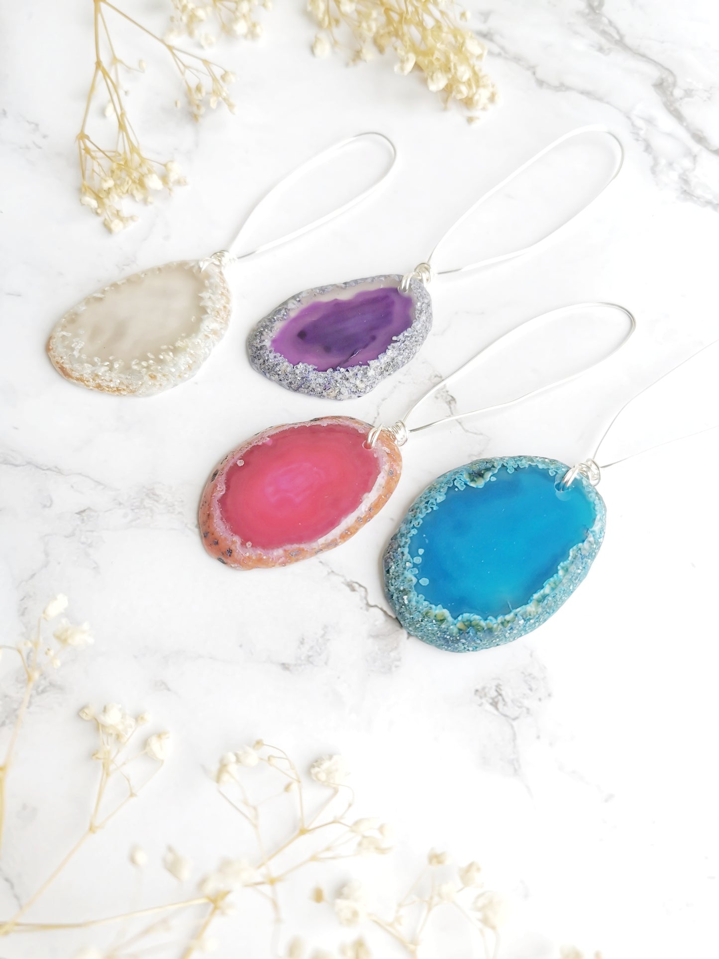 Agate Christmas Baubles