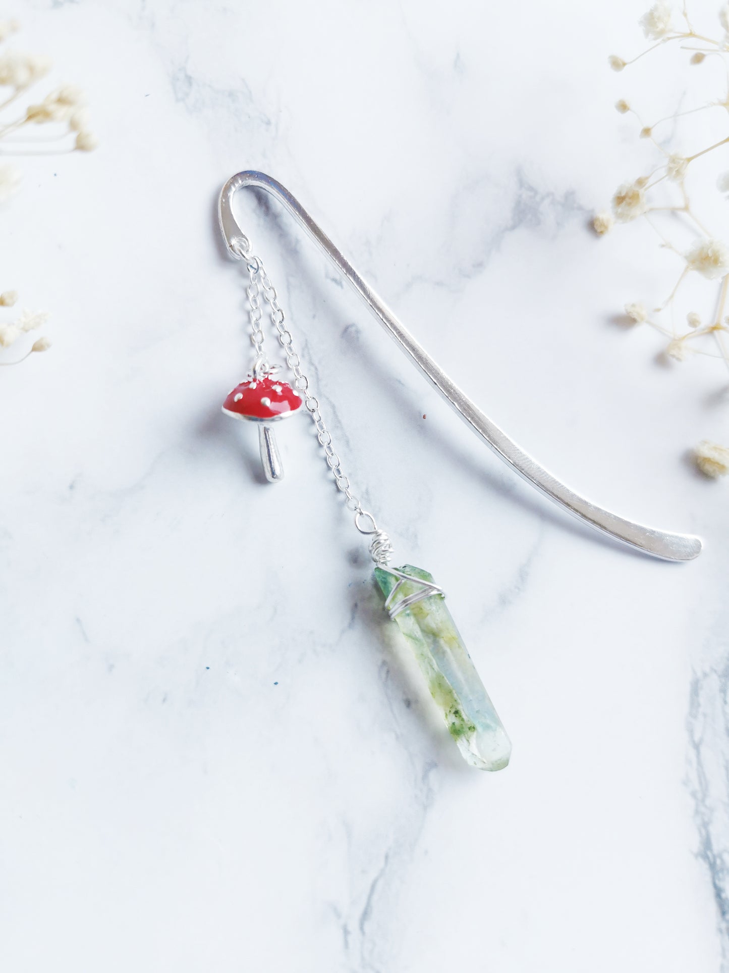 Toadstool and Crystal Bookmark