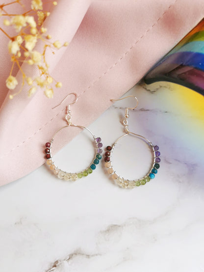 Rainbow Gemstone Earrings