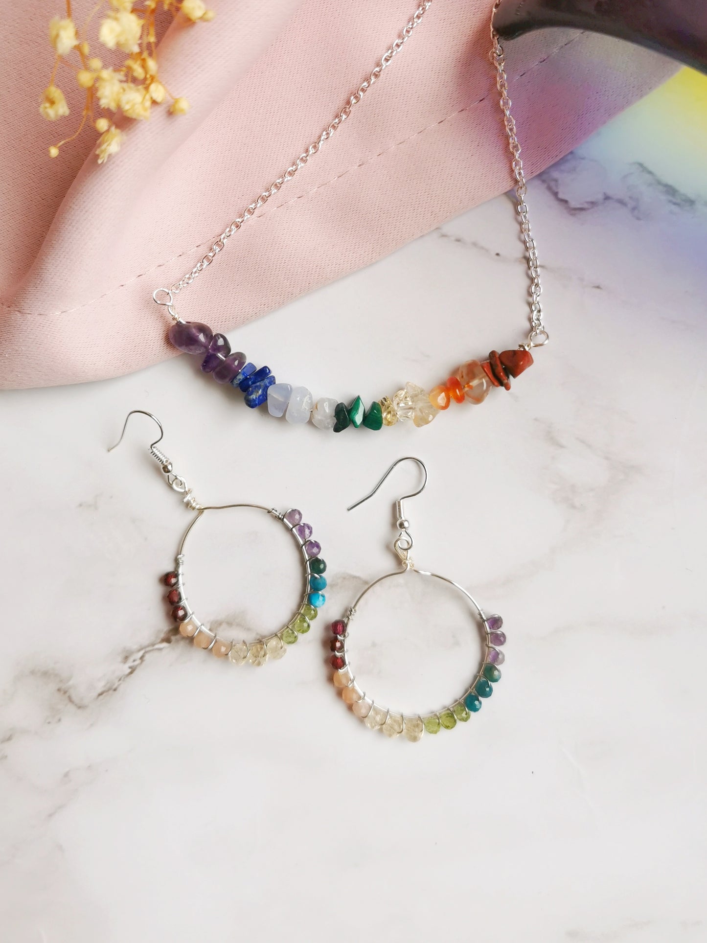 Rainbow Gemstone Earrings