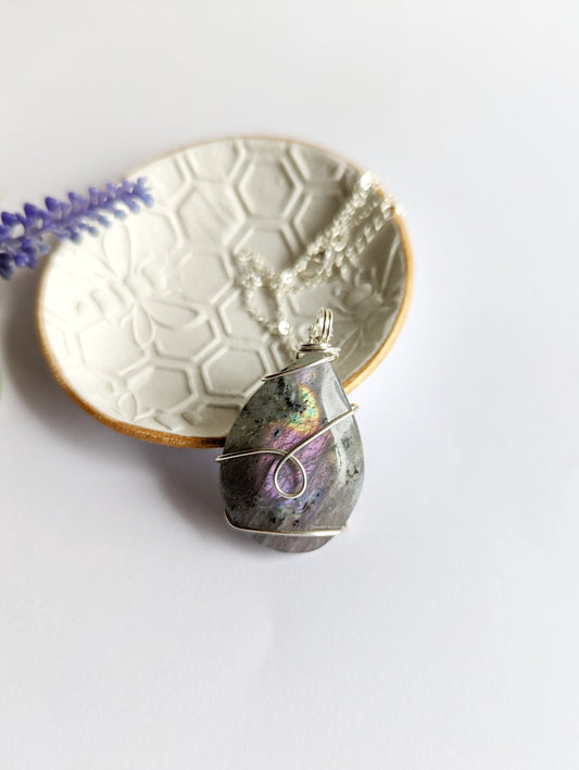 Purple Labradorite Necklace