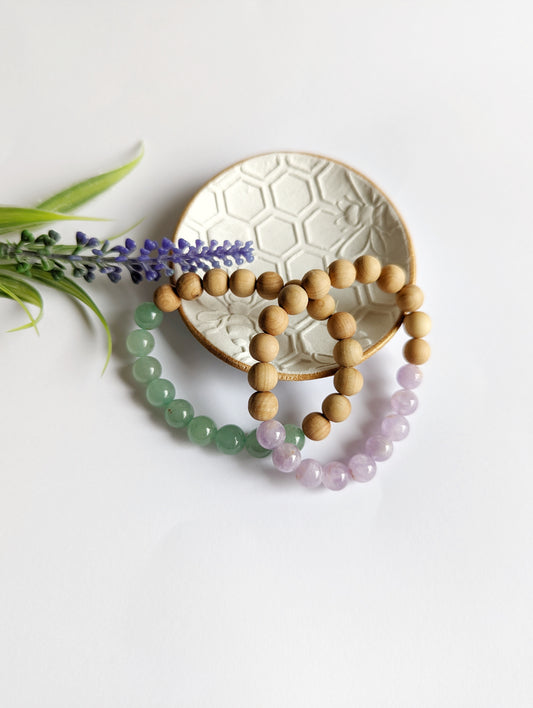 Aventurine/Purple Jade Bracelets