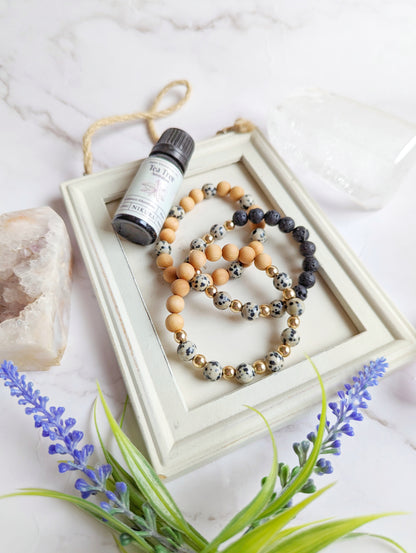 Dalmatian Jasper Diffuser Bracelet