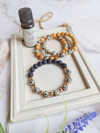 Dalmatian Jasper Diffuser Bracelet