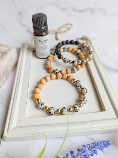 Dalmatian Jasper Diffuser Bracelet