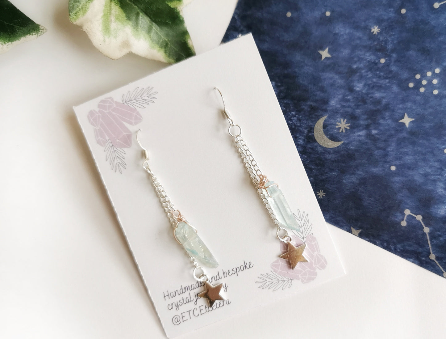 Star and Crystal Earrings