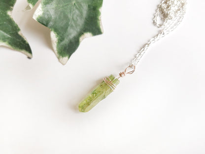 Apple Aura Quartz Necklace