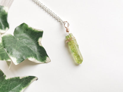Apple Aura Quartz Necklace