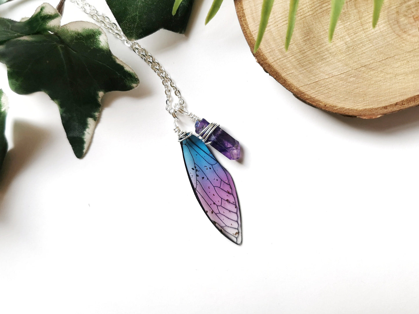 Fairy Wing Crystal Necklace
