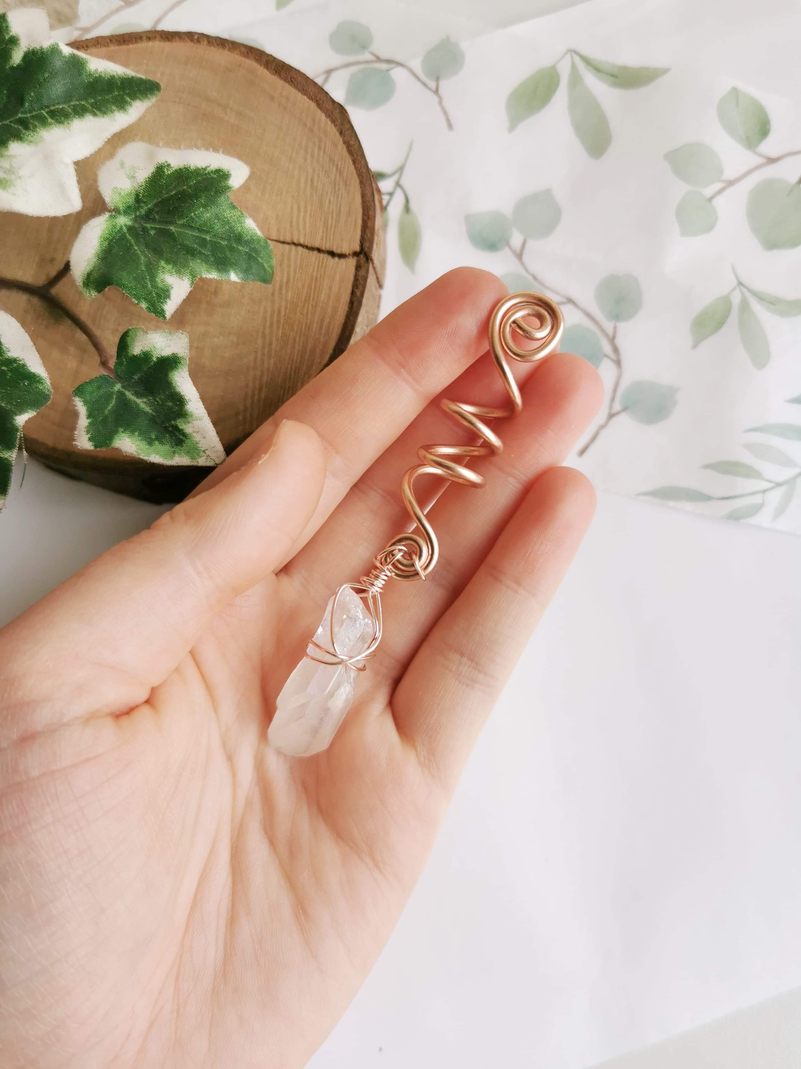 Crystal hair braid on sale ring